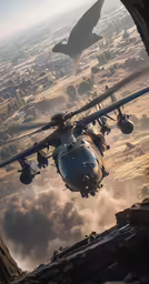 an air plane is flying by some land