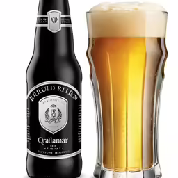 a beer next to a half full bottle of ale
