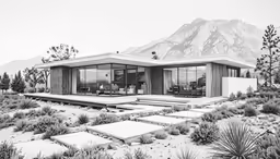 a large outdoor area is depicted with a white roof