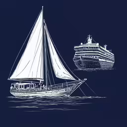 an image of a boat and a ship
