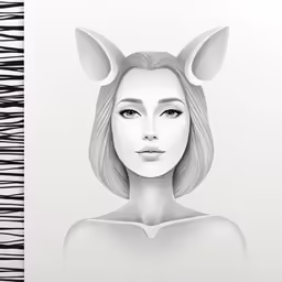 an image of a girl with cat ears