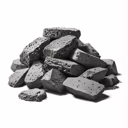 a pile of grey rocks sitting next to each other