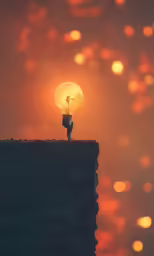 a light bulb sitting on top of a ledge