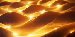 sunlight shines through some lights on top of sand