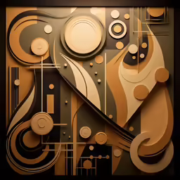 a large piece of art with abstract designs on it