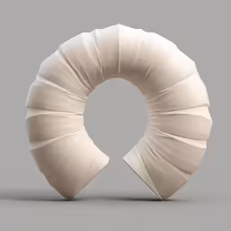 a folded circle on top of a gray background