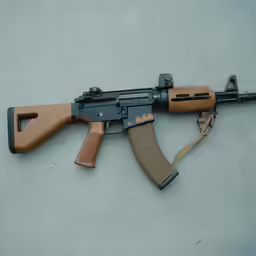 the gun is on the floor next to it