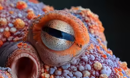 an orange and white object with a ring