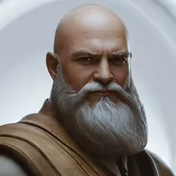 a statue is shown as if it had a bald man