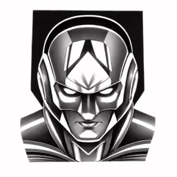 an artwork work of the character black and white in a stylized manner