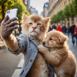 a man holding a dog up to his face