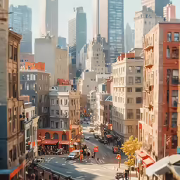 a city is shown from the top of a hill