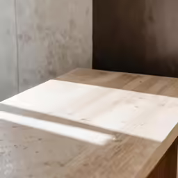 a table top that has some white wooden things on it
