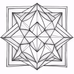 an artistic geometric drawing of a large star