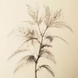 a drawing of a plant is shown with black writing