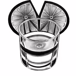 a glass that has some kind of liquid in it