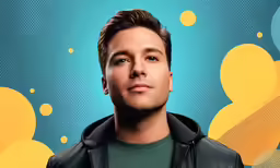 an image of a man with his face close up