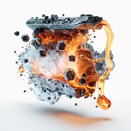 a photo with fire and water in it
