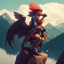 this is an animated photo of a hero bird