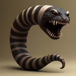 an animal with a striped head and stripes