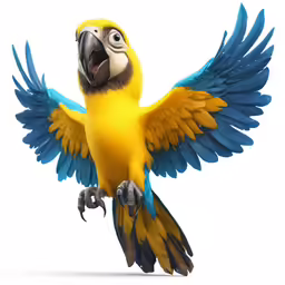 the cartoon character is getting ready to hit the bird with its wings