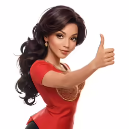 a disney princess pointing at the camera