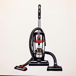 a wall hanging showing an illustration of a vacuum with the steam attached