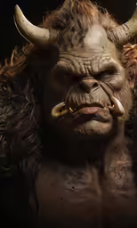 a giant horned man with horns on his head