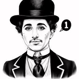 the man with the hat is in a speech bubble
