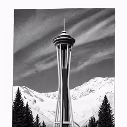 a tall tower with a top of some trees