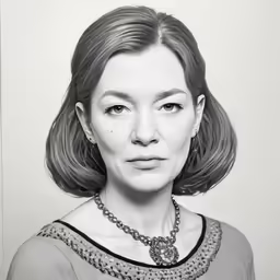a woman wearing an elaborate necklace and necklace