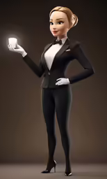 a woman dressed in black and white with a cigarette