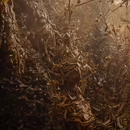 some kind of large pile of leaves and vines