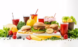 a sandwich, oranges and strawberries on a platter