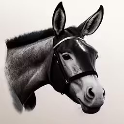 a photo of a horse that looks like it has his head drawn with black pencil