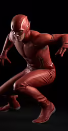 the flash in a red superhero suit