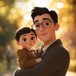 the animated couple from pixama are smiling for a photo