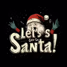 a santa clause is shown in white and red