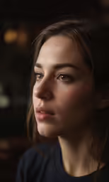a very cute woman with a big nose