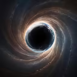 a dark circle made from the inside