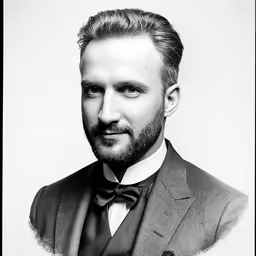 a man wearing a suit and tie smiling