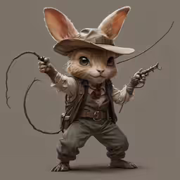 the animated mouse is dressed in a western costume