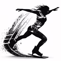 a silhouette of a surfer on a surfboard
