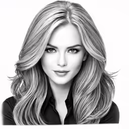 a woman with long hair and black shirt