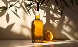 a bottle of liquid sitting on top of a table