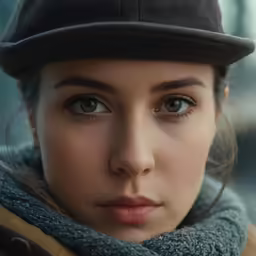 a close up shot of a woman with dark hair