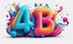 the word bubbles made out of balloons is surrounded by water