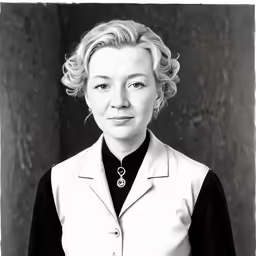 this is an old black and white photo of a woman