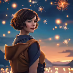 the character elizabeth deppie has stars falling from her shoulders