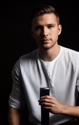 young man wearing white, shirt and tie posing for photo